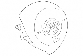Подушка безпеки airbag в кермо водійська Nissan Leaf 18-22 чорна