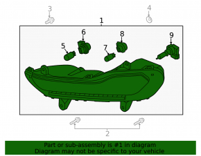 Поворотник правый Ford Escape MK3 13-16 дорест белый с птф