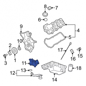 Масляный насос ДВС Ford Explorer 11-19 3.5