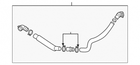 Патрубок охлаждения нижний Hyundai Santa FE 21-23 2.5
