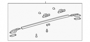 Рейлинги продольные 2шт Toyota Sienna 04-10 нет 2-х накладок, облезла краска