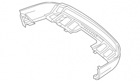 Губа заднего бампера Mercedes W166 ML 12-15