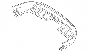 Губа заднего бампера Mercedes W166 ML 12-15
