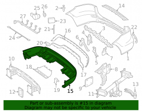 Губа заднего бампера Mercedes W166 ML 12-15
