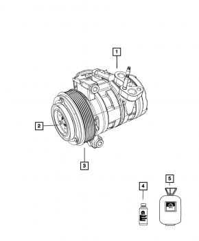 Компрессор кондиционера Jeep Wrangler 12-17 3.6