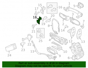 Петля двери верхняя задняя левая VW Golf 15-21 5d