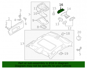 Плафон освещения задний Audi A5 F5 18-25 5D черный