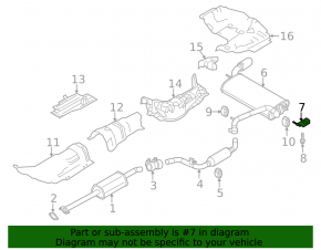 Кронштейн глушителя задний правый Ford C-max MK2 13-18