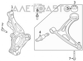 Цапфа передняя правая Kia K5 21-26