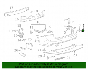 Заглушка заднего бампера правая Toyota Avalon 13-18