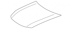 Капот голый Lexus GS300 GS350 GS430 GS450h 06-11 синий 8U0, алюминий, выгорел лак