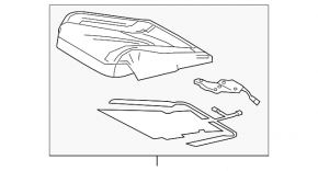 Пассажирское сидение Lexus UX200 UX250h 19-22 кожа черная, с подогревом, с перфорацией, F Sport
