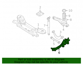 Цапфа задняя правая Mazda3 2.3 03-09 с рычагом