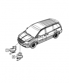 Сигнал левый Dodge Grand Caravan 11-20 low