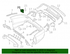 Парктроник задний Mercedes W246 B250e 16-17
