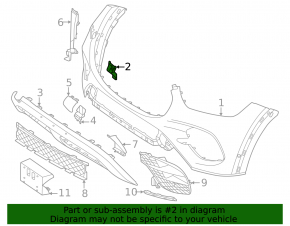 Кріплення переднього бампера крило праве Mercedes W167 GLE 24-26 350450450e