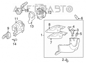 Датчик угла поворота руля Mazda3 03-09