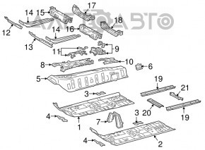 Кронштейн глушителя задней части с бочкой передний Toyota Camry v70 18-24 2.5
