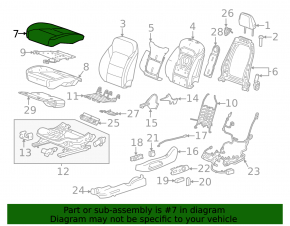 Пассажирское сидение Chevrolet Bolt EUV 22-23 с airbag, механическое, подогрев, вентиляция, кожа темно-серая с светло-серой вставкой