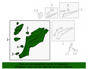 Карточка задняя правая Ford Mustang mk6 15-23 купе черная