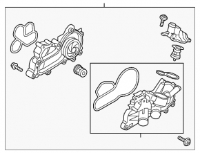 Помпа водяная Volkswagen Golf 19-21 1.4T