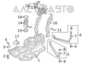 Топливный бак VW Atlas 18-26 с горловиной 2.0T, 3.6
