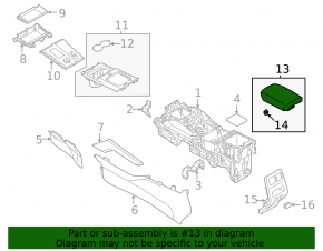 Подлокотник Mitsubishi Outlander 22-26 кожа черная серая строчка
