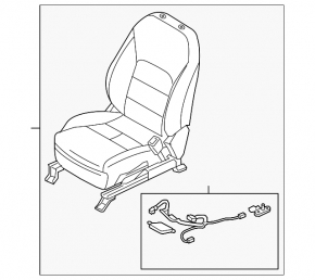 Пасажирське сидіння Infiniti QX50 19-21 з airbag, електро, підігрів, шкіра