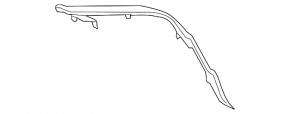 Накладка крышки багажника правая Mercedes C-class W205 15-21 на кузове