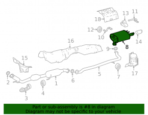 Глушитель задняя часть бочка Toyota Camry v70 18-19 hybrid LE