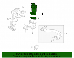 Клапан ЕГР Honda Insight 19-22 с кронштейном
