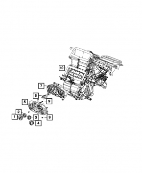 Управление климат-контролем Fiat 500 12-19, надлом