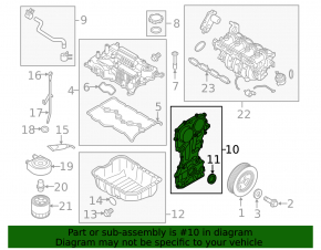 Передняя крышка двигателя Kia Sorento 16-19 2.4