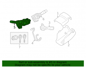 Подрулевой переключатель левый Toyota Camry v50 12-14 usa под птф
