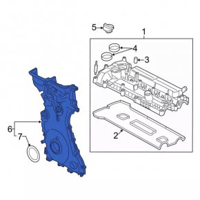 Передняя крышка двигателя Ford Escape 13-19 2.0T