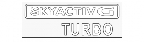 Эмблема надпись SKYACTIV G TURBO двери багажника Mazda CX-30 21-23