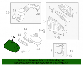 Воздухоприемник Hyundai Santa FE Sport 13-18 2.0T