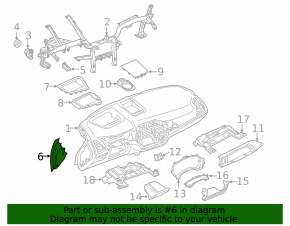 Накладка передней панели боковая левая BMW X3 G01 18-24 черная