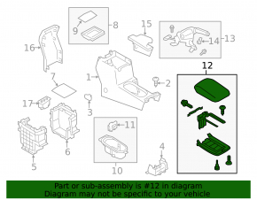 Подлокотник Subaru Forester 14-18 SJ кожа серая