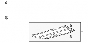 Защита днища левая Toyota Prius 50 19-22