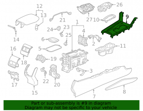 Накладка центральной консоли подстаканники Honda Accord 18-22 серая