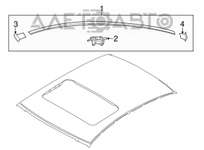 Накладка крыши левая Kia Forte 4d 14-18