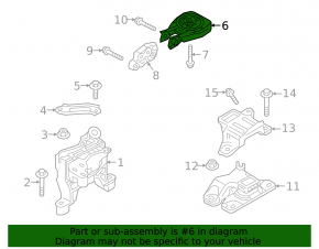Подушка двигателя задняя Mazda 3 19-23 2.5 АКПП FWD