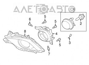 Кронштейн птф правый Mazda 6 14-15