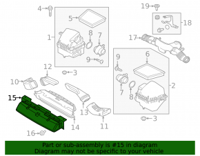 Воздухоприемник передняя часть Land Rover Range Rover Velar 18-20 2.0T, 3.0T, 5.0T