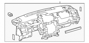 Торпедо передняя панель с AIRBAG Toyota Camry v50 12-14 usa черн