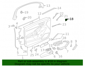 Кнопка центрального замка двери передней правой Audi Q3 83A 19-25 черная
