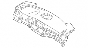 Торпедо передня панель без AIRBAG Hyundai Tucson 19-21 чорна