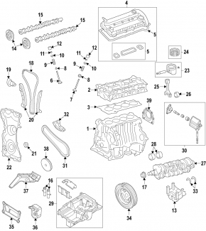 Коленвал Ford Escape MK4 20-25 hybrid, plug-In К:51.99 Ш:51.99 под шлифовку