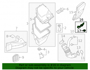 Кронштейн резонатора BMW 5 G30 17-23 3.0T